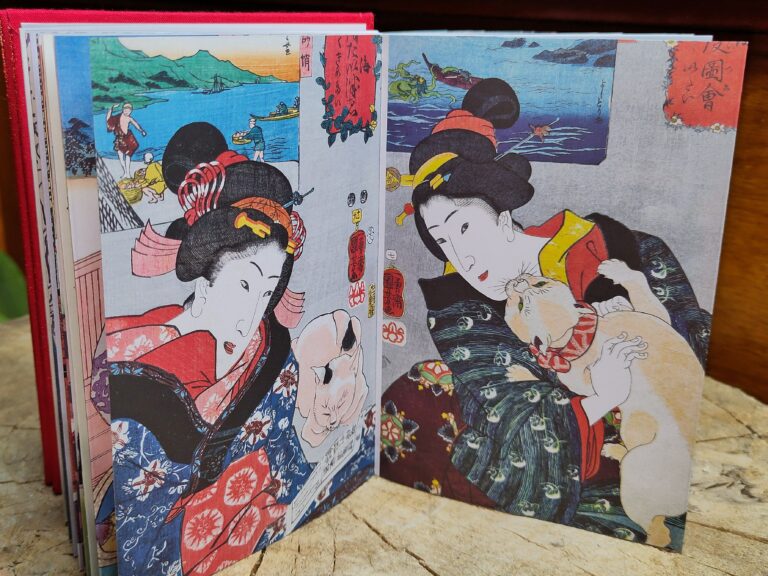 Einblick ins Leporello "Katzen - Meisterwerke japanischer Holzschnittkunst"
