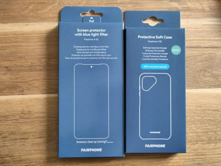 Schutzcover und Displayschutz für das Fairphone 4